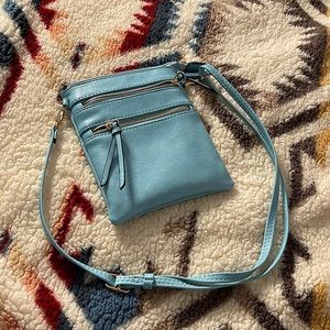 Blue Purse from Amazon. Beautiful inside pattern.